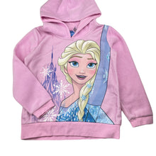Load image into Gallery viewer, Girls DIsney, Frozen Elsa fleece hoodie sweater, EUC, size 7,  