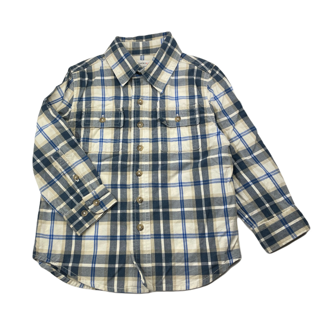 Boys Witchery, checked cotton long sleeve shirt, EUC, size 2-3,  