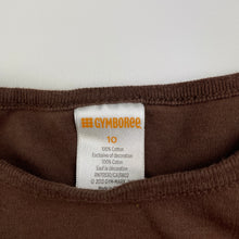 Load image into Gallery viewer, Girls Gymboree, brown cotton long sleeve top, GUC, size 10,  