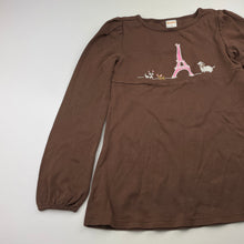 Load image into Gallery viewer, Girls Gymboree, brown cotton long sleeve top, GUC, size 10,  