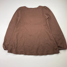 Load image into Gallery viewer, Girls Gymboree, brown cotton long sleeve top, GUC, size 10,  