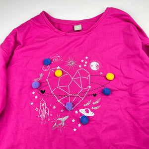 Girls Tu, pink long sleeve top, EUC, size 12,  