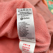 Load image into Gallery viewer, Girls M&amp;S, fleece lined floral rain jacket / coat, GUC, size 4-5,  