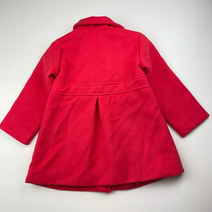 Girls Sprout, red jacket / coat, L: 45cm, EUC, size 2,  