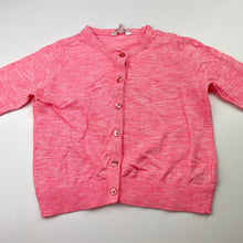 Load image into Gallery viewer, Girls Milkshake, pink marle lightweight knit cardigan, GUC, size 3,  