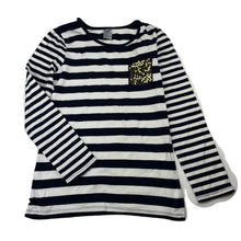 Load image into Gallery viewer, Girls Target, navy stripe stretchy long sleeve top, GUC, size 12,  