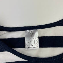 Load image into Gallery viewer, Girls Target, navy stripe stretchy long sleeve top, GUC, size 12,  