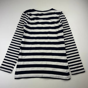 Girls Target, navy stripe stretchy long sleeve top, GUC, size 12,  