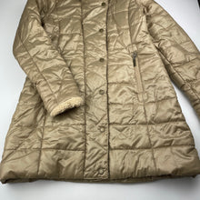 Load image into Gallery viewer, Girls FERAUD, gold puffer jacket / coat, L: 72cm, EUC, size 9-10,  