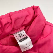 Load image into Gallery viewer, Girls Kids &amp; Co, pink puffer vest / sleeveless jacket, GUC, size 4,  