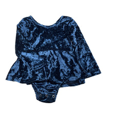 Load image into Gallery viewer, Girls blue, velour one-piece, EUC, size 3-4,  