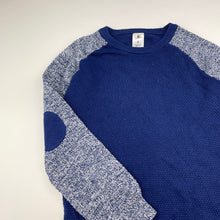 Load image into Gallery viewer, Boys H&amp;T, blue knitted cotton sweater / jumper, EUC, size 6,  