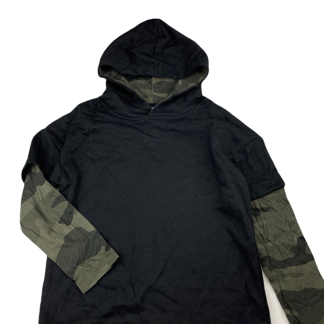 Boys Clothing & Co, fleece lined hooded long sleeve top, EUC, size 7,  