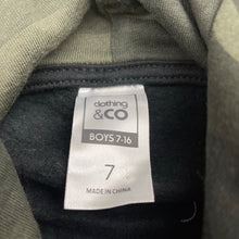 Load image into Gallery viewer, Boys Clothing &amp; Co, fleece lined hooded long sleeve top, EUC, size 7,  
