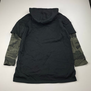 Boys Clothing & Co, fleece lined hooded long sleeve top, EUC, size 7,  