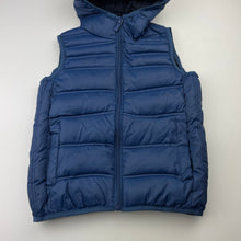 Load image into Gallery viewer, Boys Zara, navy hooded puffer vest / jacket, FUC, size 5-6,  