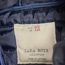 Load image into Gallery viewer, Boys Zara, navy hooded puffer vest / jacket, FUC, size 5-6,  
