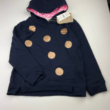 Load image into Gallery viewer, Girls Cotton On, navy fleece lined hoodie sweater, NEW, size 8,  