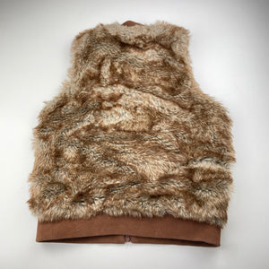 Girls Target, zip up faux fur vest / jacket, GUC, size 12,  