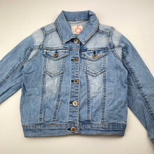 Load image into Gallery viewer, unisex Cotton On, blue stretch denim jacket, GUC, size 6,  