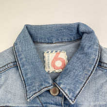 Load image into Gallery viewer, unisex Cotton On, blue stretch denim jacket, GUC, size 6,  