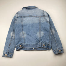 Load image into Gallery viewer, unisex Cotton On, blue stretch denim jacket, GUC, size 6,  