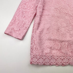 Girls F&F, lined floral lace top, EUC, size 7-8,  