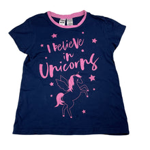 Load image into Gallery viewer, Girls Kids &amp; Co, navy cotton pyjama top, GUC, size 10,  