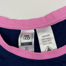Load image into Gallery viewer, Girls Kids &amp; Co, navy cotton pyjama top, GUC, size 10,  