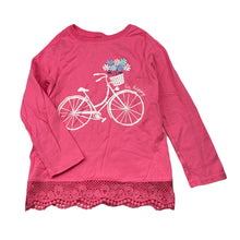 Load image into Gallery viewer, Girls Carters, lace trim cotton long sleeve top, GUC, size 5,  