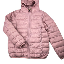 Load image into Gallery viewer, Girls Lily &amp; Dan, pink hooded puffer jacket / coat, GUC, size 8,  
