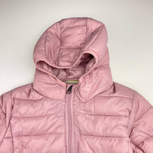 Load image into Gallery viewer, Girls Lily &amp; Dan, pink hooded puffer jacket / coat, GUC, size 8,  