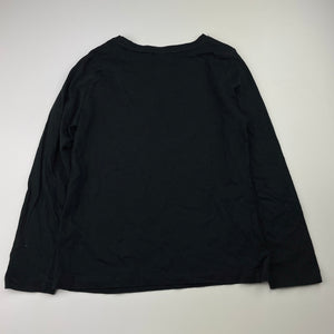 Girls Target, black cotton long sleeve t-shirt / top, GUC, size 8,  