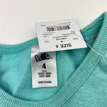 Load image into Gallery viewer, Girls H&amp;T, fleece lined lightweight sweater / jumper, NEW, size 4,  