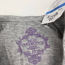 Load image into Gallery viewer, Girls Miss Understood, grey marle long sleeve t-shirt / top, NEW, size 10,  