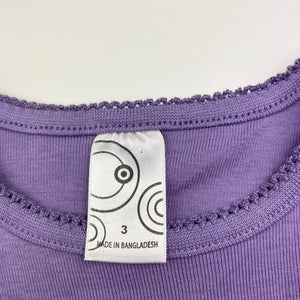 Girls Target, purple cotton long sleeve top, EUC, size 3,  