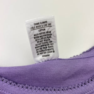 Girls Target, purple cotton long sleeve top, EUC, size 3,  