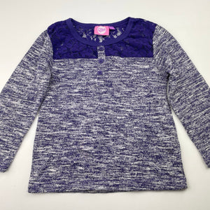 Girls Qtee, lightweight knit long sleeve top, GUC, size 3-4,  