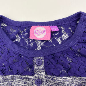 Girls Qtee, lightweight knit long sleeve top, GUC, size 3-4,  