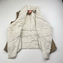 Load image into Gallery viewer, Girls Piping Hot, faux fur lined faux suede vest, EUC, size 7,  