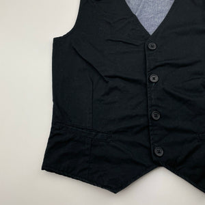 Boys Peter Morrissey, black cotton waistcoat / vest, GUC, size 10,  