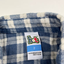 Load image into Gallery viewer, Boys H&amp;T, flannel cotton long sleeve shirt, GUC, size 2,  