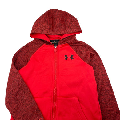 unisex Under Armour, loose fit fleece lined zip hoodie sweater, GUC, size 8-9,  