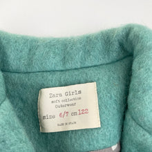 Load image into Gallery viewer, Girls Zara, lined wool blend jacket / coat, L: 58cm, EUC, size 6-7,  