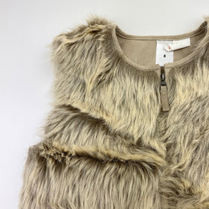 Girls Target, faux suede lined faux fur vest, EUC, size 8,  