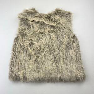 Girls Target, faux suede lined faux fur vest, EUC, size 8,  