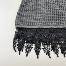 Load image into Gallery viewer, Girls Tilii, lace trim chunky knit sleeveless sweater top, EUC, size 12,  