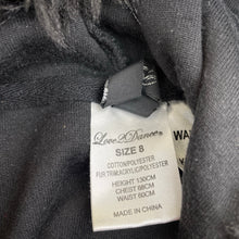 Load image into Gallery viewer, Girls Love 2 Dance, black velour zip hoodie sweater, FUC, size 8,  