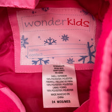 Load image into Gallery viewer, Girls Wonder Kids, pink hooded jacket / coat, EUC, size 2,  