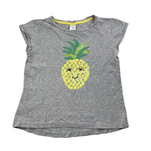 Load image into Gallery viewer, Girls Target, grey cotton t-shirt / top, pineapple, GUC, size 10,  